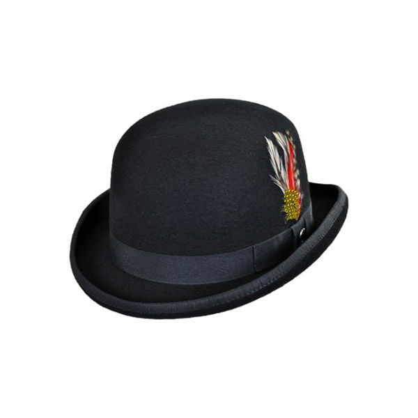 Bolwer Hat, Derby Hat, Round Crown Wool Felt Hat