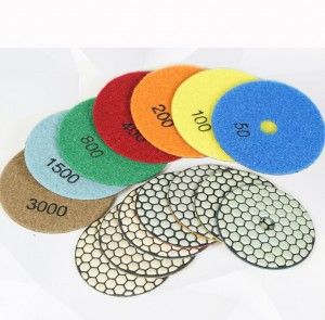 3” 4” 5” Dry Polishing Pad for Angle Grinder for Granite Marble Concrete Surface Resin Grinding