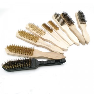 [Copy] 9-11inch High Quality 3.5cm length New Wheel Cleaning Brush Stainless Steel Wire Brush With Wooden Handle