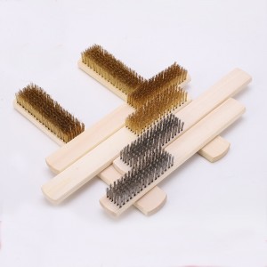 [Copy] 9-11inch High Quality 3.5cm length New Wheel Cleaning Brush Stainless Steel Wire Brush With Wooden Handle