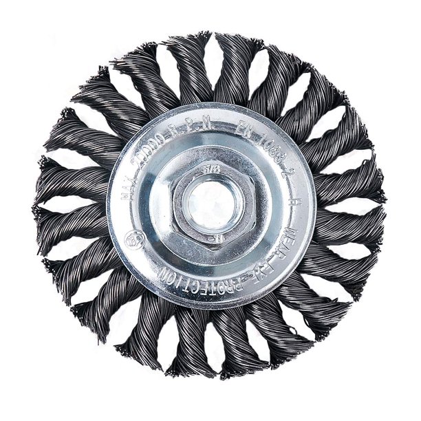 Newly Arrival Cutting Disc - 4 inch Alloy Steel Wire Wheel Brush for Angle Grinders with 5 / 8 in 11 NC Threaded – MACHINERY TOOLS