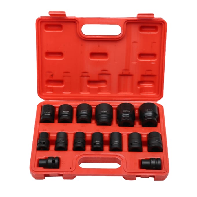 High definition Chrome Impact Sockets - 15PCS 1/2″ Dr.Socket Wrench Set – MACHINERY TOOLS
