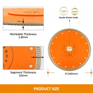 [Copy] 10 Inch Supper Thin Wet Diamond Porcelain Saw Blade Tile Blade for Dry or Wet Cutting