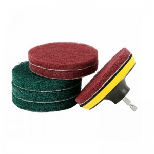 3 Inch 75mm Round Hook and Loop abrasive Scouring Pad Industrial Heavy Duty Nylon Cleaning Cloth