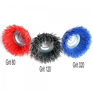 3Pcs 3 Inch Assorted Cup Brushes Abrasive Wire Nylon Cup Brush for Dril