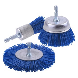 Rocaris 9 Pack Nylon Filament Abrasive Wire Brush Wheel & Cup Brush Set with 1/4 Inch Hex Shank