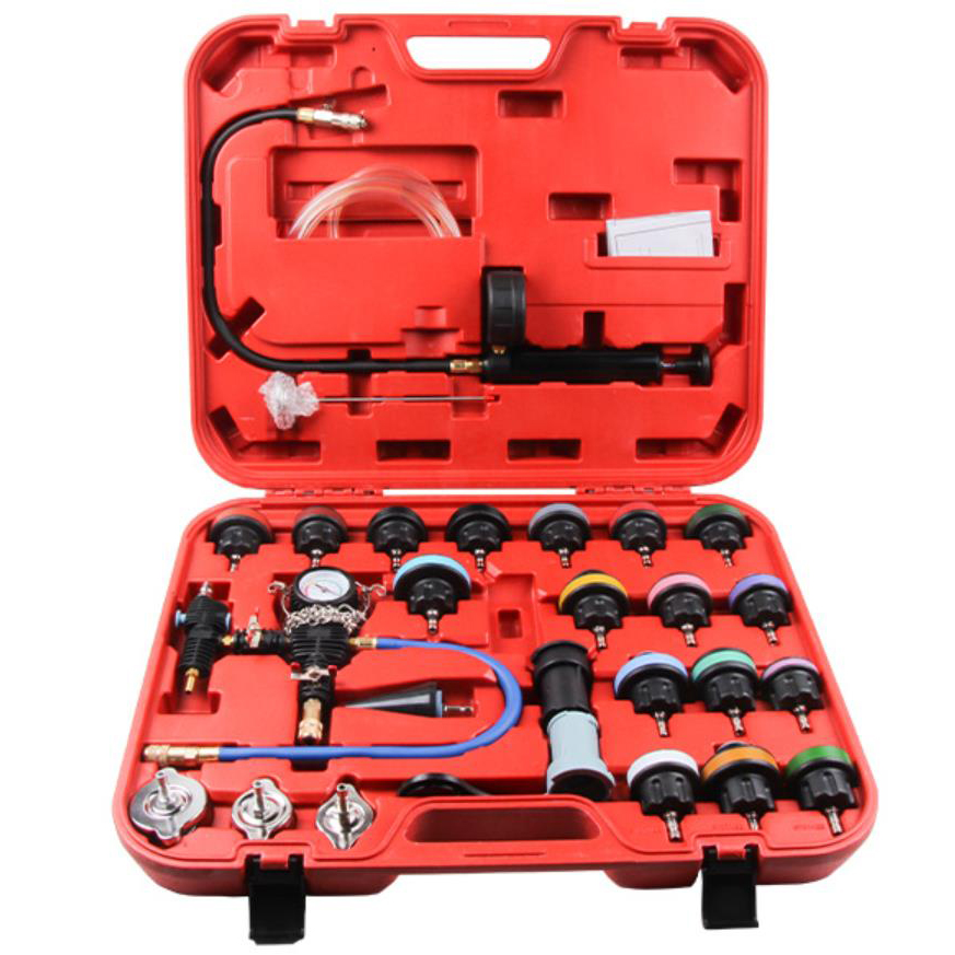 Bottom price Car Repair Toolbox - 28PCS Universal Cooling System Vacuum Radiator Pressure Tester Kit – MACHINERY TOOLS