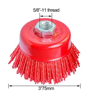 [Copy] Nylon Filament Abrasive Wire Brush Wheel Nylon Cup Brushes with 5/8″-11 thread