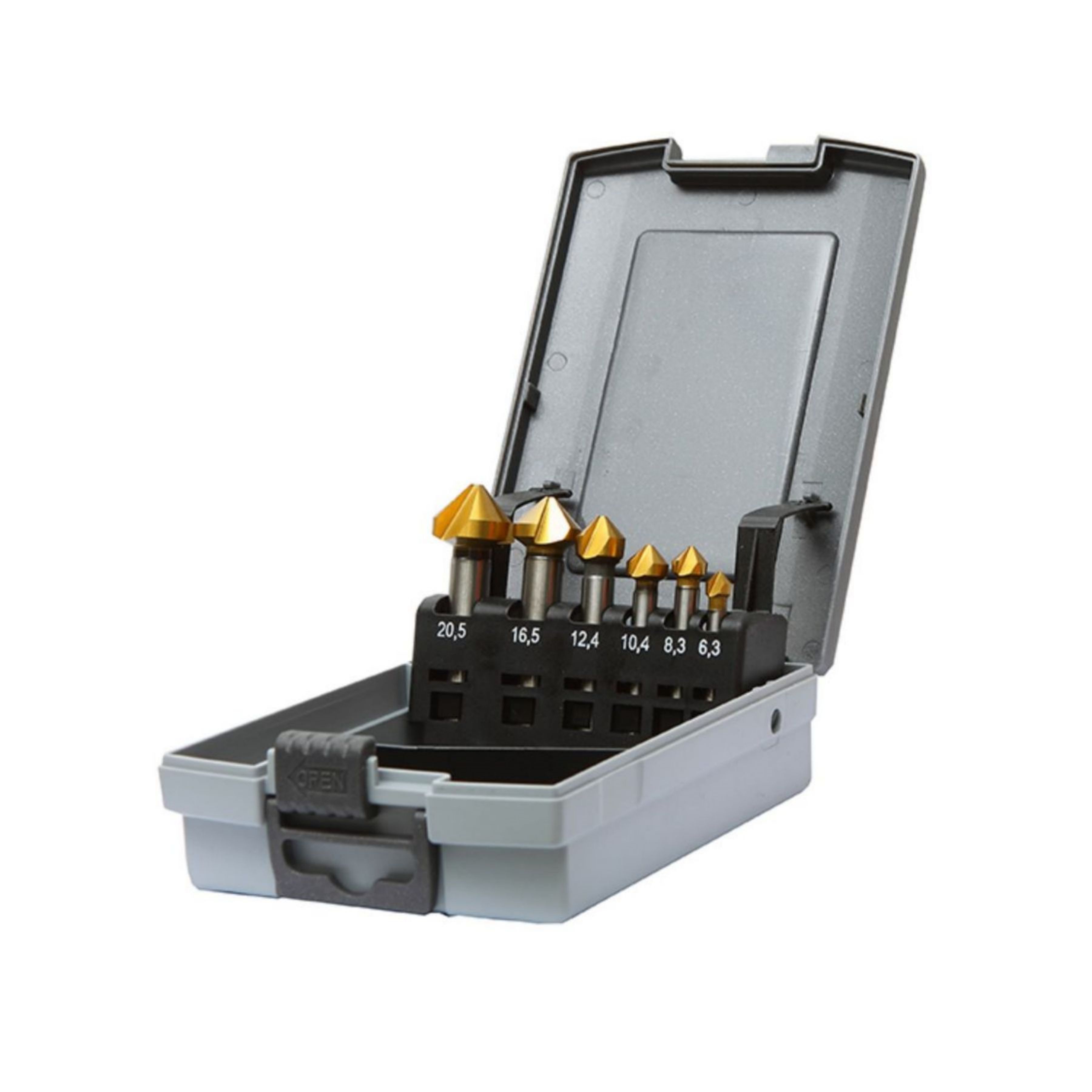 Factory wholesale Masonry Drill Bit Set - 6PCS Titanium Coated 3 Flute Countersink Drill Bit Set – MACHINERY TOOLS