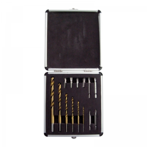 14PCS Combined Drills and Bits Set with Aluminum Case
