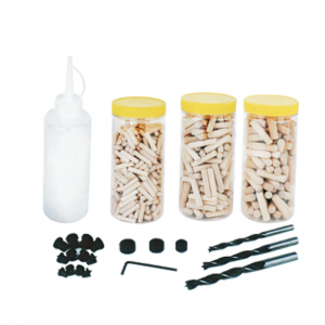 570PCS Wooden Doweling Kit with White Glue for Crafting Woodworking