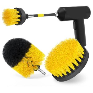 4 Pcs Brush Attachment Set Drill Cleaning Brush with Extend Attachment Power Scrubber Brush Kit