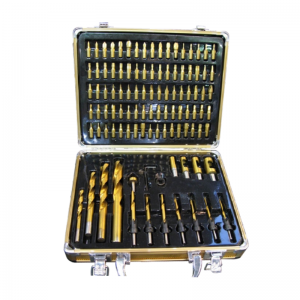 103PCS Combined TiN Coated Bits and Drill Bits Set with Golden Aluminum Case