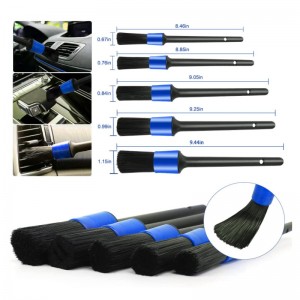 Blue Household Sweeper Car Cleaning Brush Set For Car Wheel Interior Cleaning