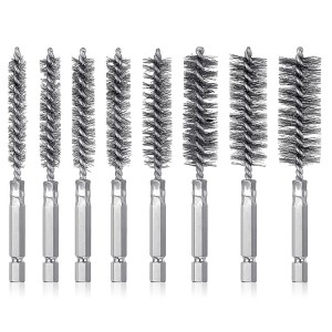 [Copy] Tube wire Cleaning Brush Set 1/4inch hex shank Stainless Steel wire brush
