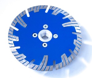 4.5 Inch Cold-Pressed Continuous Diamond Saw Blades Turbo Wave with Flange Diamond Cutting Disc