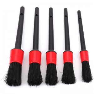 Car Detailing Brush Set With Carry Bag For Cleaning Interior
