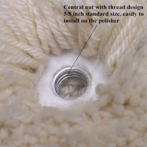 Double side wool buffing pad waxing wool polishing pad