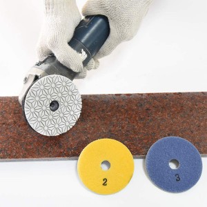 3 step wet/dry diamond flexible resin diamond polishing pad for all stone granite