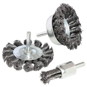 Twisted Steel Wire Brush 75mm 25mm Stainless Steel Wire Brushes for Cleaning Rust Removing