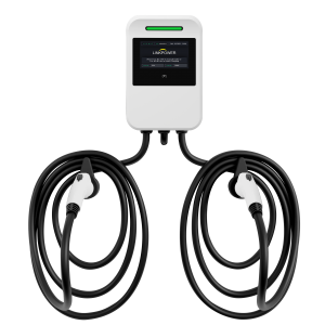 96 Amp EV Charging Station with NACS & Type 1 Cables 48A+48A Dual Port