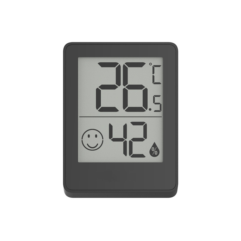 Mini Palm Thermomer Hygrometer With Comfort Level Indicator