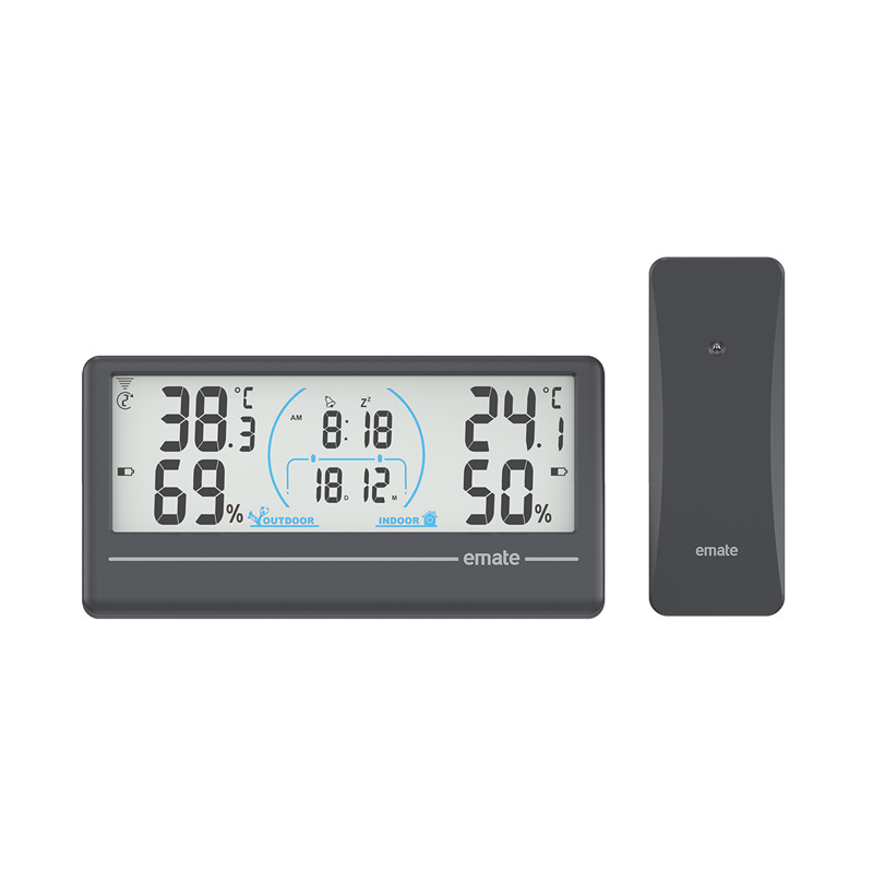 Indoor Outdoor Wireless Thermometer Hygrometer In Bold Digits
