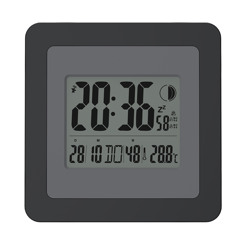 Color Combinated Digital Wall Clock With Temperature And Humidity