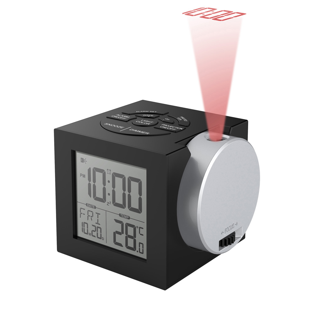 Rc Projection Clock With 7 Color Backlight