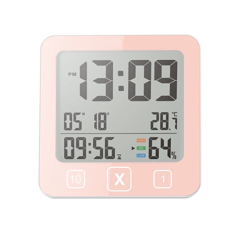Touch Button Shower Clock With Timer, Temperature And Humidity02