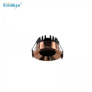 ES5027 7W hotel recessed ceiling lights led with cutsize 65mm black nickle cct tunable Ra97