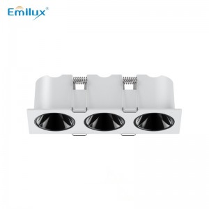 ES5013 3*6W three heads dimmable led spot lights with cutsize 175*55mm for hotel Ra95
