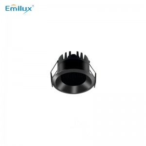ES5028 10W ceiling recessed lights led for hotel with cutsize 65mm gun black dimmable