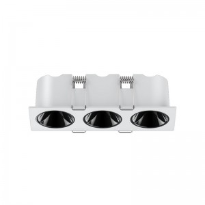 ES5013 3*6W three heads dimmable led spot lights with cutsize 175*55mm for hotel Ra95