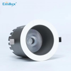 ES1009 Modna, wpuszczana lampa punktowa LED Mini o mocy 7 W, rozmiar 50 mm, możliwość przyciemniania