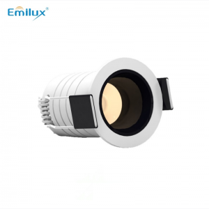 ES1004 3W alta lumena LED Mini Spot Light nigra tranĉa grandeco 30mm CCT agordebla