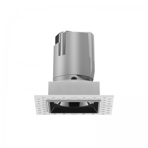 ES4022 24w ayarlanabilir kare çerçevesiz led gömme aydınlatma duvar yıkayıcı Pro otel spot ışığı kesme 95*95mm