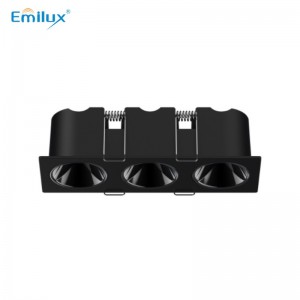 ES5013 3*6W trijų galvų pritemdomi LED taškiniai žibintai su 175*55mm dydžio viešbučiu Ra95
