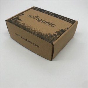 Рециклирана картонена кутия в кафяв цвят