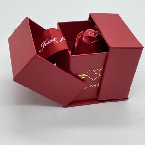 [Copy] Hot sell unique design jewelry gift box with ribbon band for rings