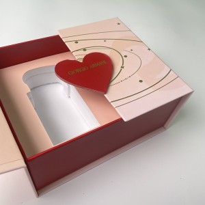 Luxury cosmetic packaging box with gold foil design