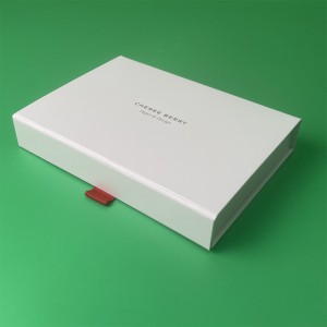 Luxury Folding gift packaging box nga adunay ribbon tab
