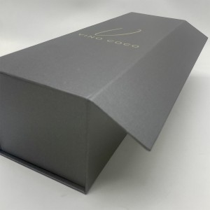 ထုတ်လုပ်သူ၏စျေးနှုန်း Luxury Folding ဝိုင်ထုပ်ပိုးလက်ဆောင်သေတ္တာ