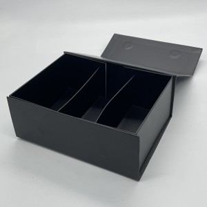 Caja de regalo negra de lujo con laminación mate para el embalaje de los paquetes de café.