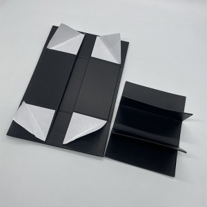 Luxusní černá dárková krabička s matnou laminací na balení kávových balíčků