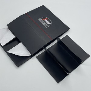Lúkse swarte kado-doaze mei matte laminaasje foar de ferpakking fan kofjepakketten