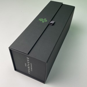 Caixa de presente de embalagem de champanhe de luxo com design personalizado e inserção de papel