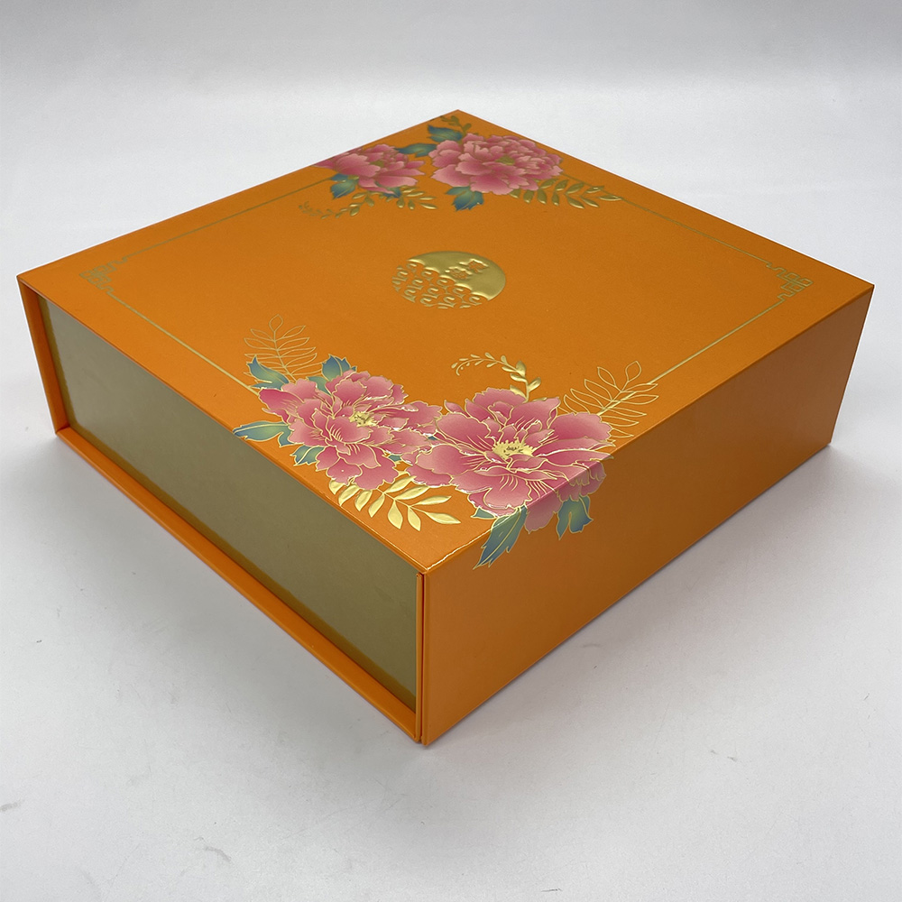 Luxury recycled cardboard gift box for moon cake packaging