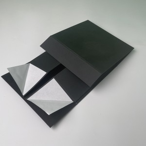 Caixa de embalaxe de papel de luxo OEM con logotipo gravado