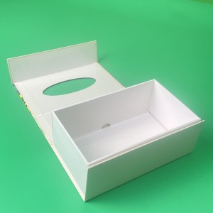 Recycled tissue paper packaging box